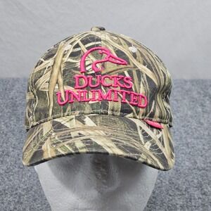 Ducks Unlimited Hat Ladies Camo Pink Embroidered Logo Hunting Outdoor Utility